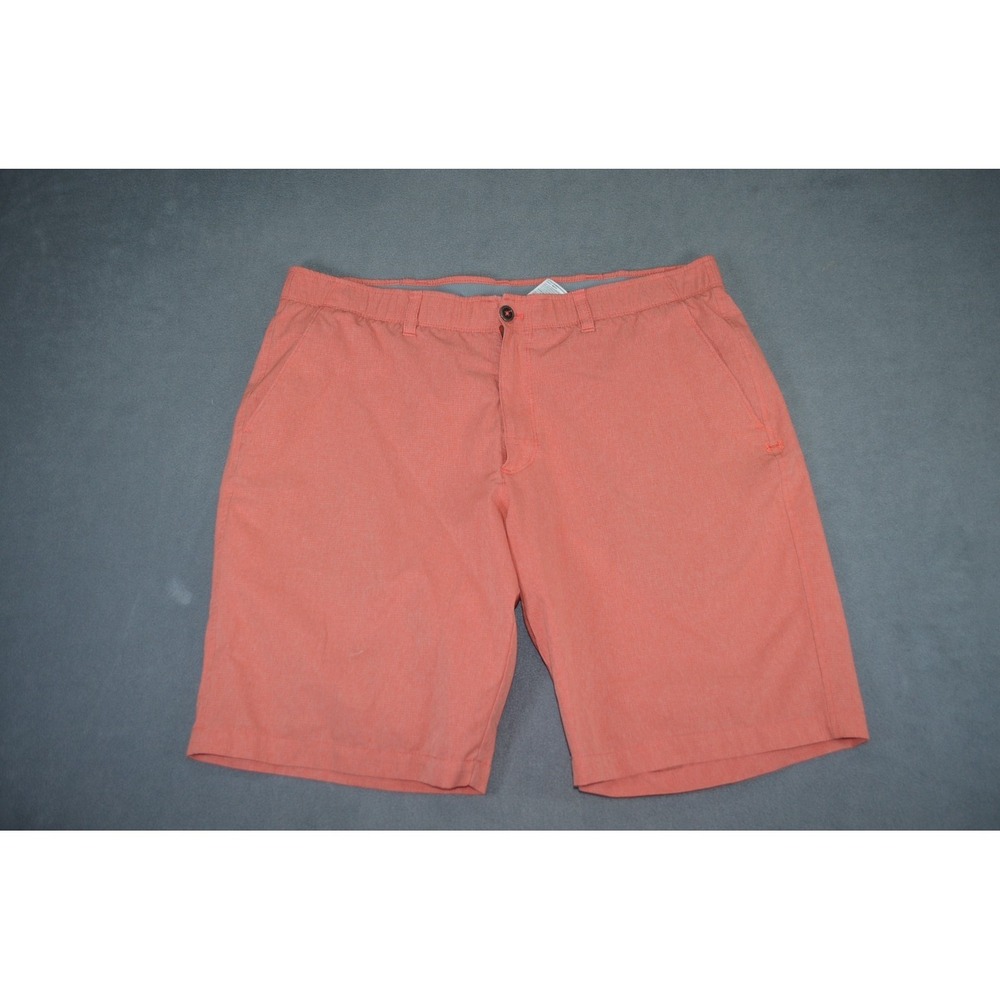 Under Armour Mens Coral Heathered Match Golf Shorts Performance Size 40